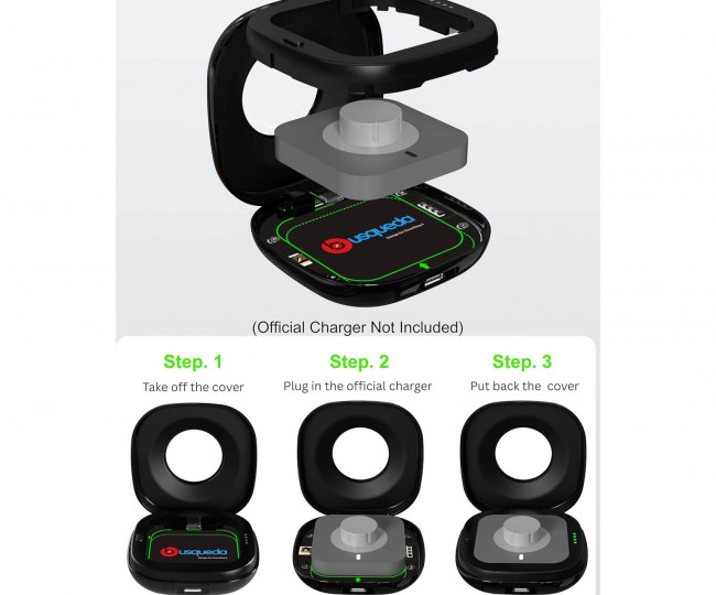 Зарядний кейс BUSQUEDA Wireless Charging Case для Oura Ring 4 (black)